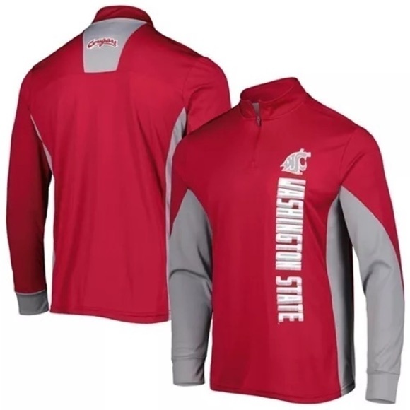 Washington State Cougars 1/4 Zip Wind Shirt size LG (M1) - Picture 1 of 6